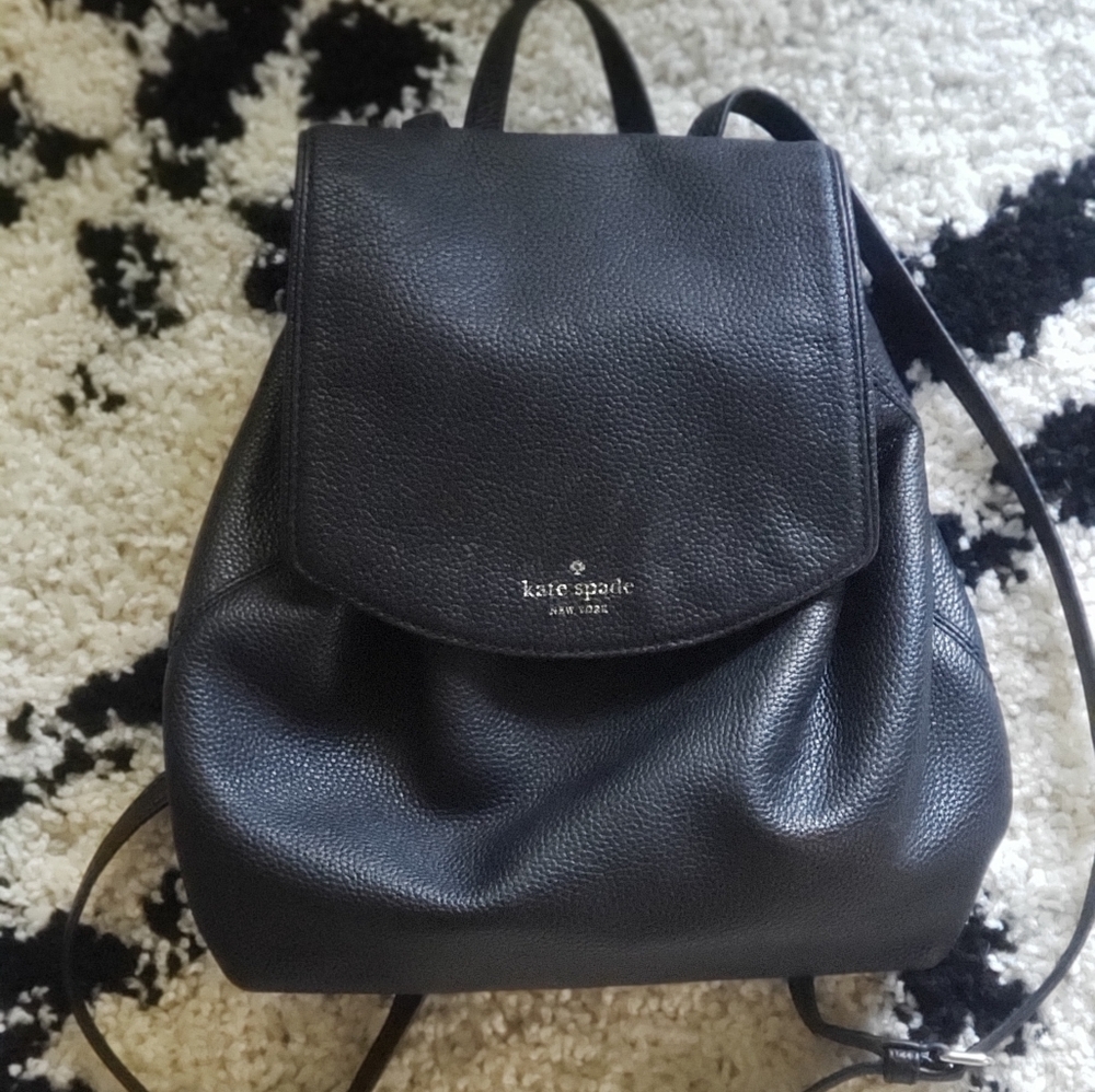 Kate Spade black mini backpack